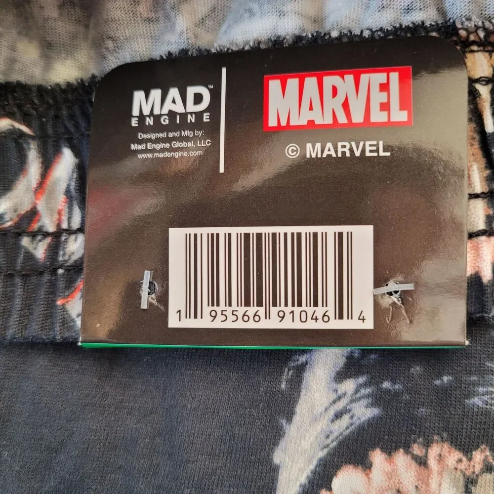 Marvel Venom Pattern Men's Sleep Pants With Elastic Waist & Drawstring  X-Large